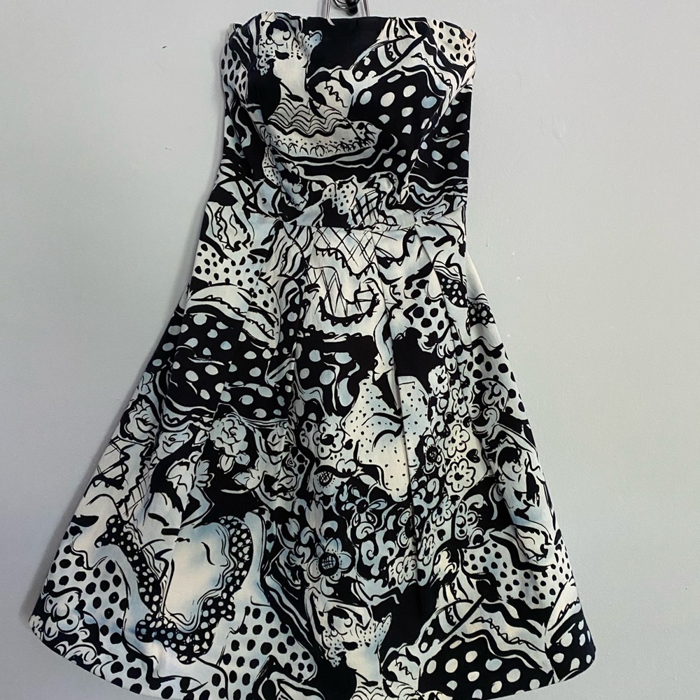 Eva Franco strapless tea dress. Size 4